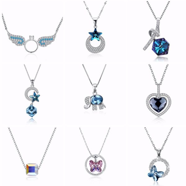 925 sterling silver necklace pendant swarovsk for women heart shape crystal fine jewelry choker necklace gift for lady collares
925 sterling silver necklace pendant swarovsk for women heart shape crystal fine jewelry choker necklace gift for lady collares