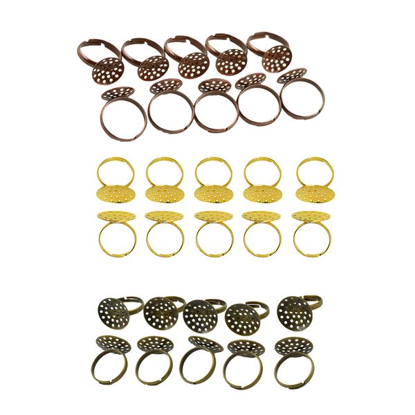 30 piece adjustable brass ring 20mm diy blank beze glue sewing tray findings jewelry making crafts, Golden;silver
30 piece adjustable brass ring 20mm diy blank beze glue sewing tray findings jewelry making crafts, Golden;silver