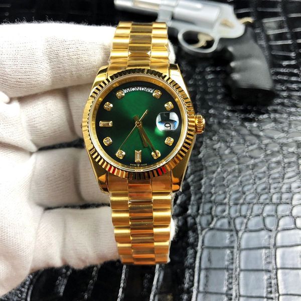 men watches eta 2836 automatic movement 36mm wristwatches week calendar casual watches watch stainless steel band male clock, Slivery;brown
men watches eta 2836 automatic movement 36mm wristwatches week calendar casual watches watch stainless steel band male clock, Slivery;brown
