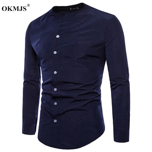 shirts male fall new men shirt fashion oblique entrance guard asymmetric comfortable casual collarless men's shirt, White;black
shirts male fall new men shirt fashion oblique entrance guard asymmetric comfortable casual collarless men's shirt, White;black