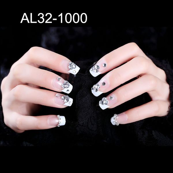 24pcs acrylic artificial false french nail tips fake nails for wedding party nail art design cj666, Black
24pcs acrylic artificial false french nail tips fake nails for wedding party nail art design cj666, Black