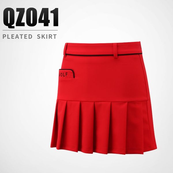 pgm new golf women's skirt pleated sport skort for tennis golf apparel clothes d0706, Black;red 
pgm new golf women's skirt pleated sport skort for tennis golf apparel clothes d0706, Black;red