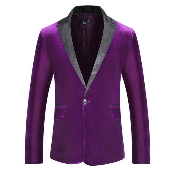 new fashionable solid colour casual jacket 2019 men's simple single-breasted autumn and winter suit singer dancer stage costume, White;black
new fashionable solid colour casual jacket 2019 men's simple single-breasted autumn and winter suit singer dancer stage costume, White;black