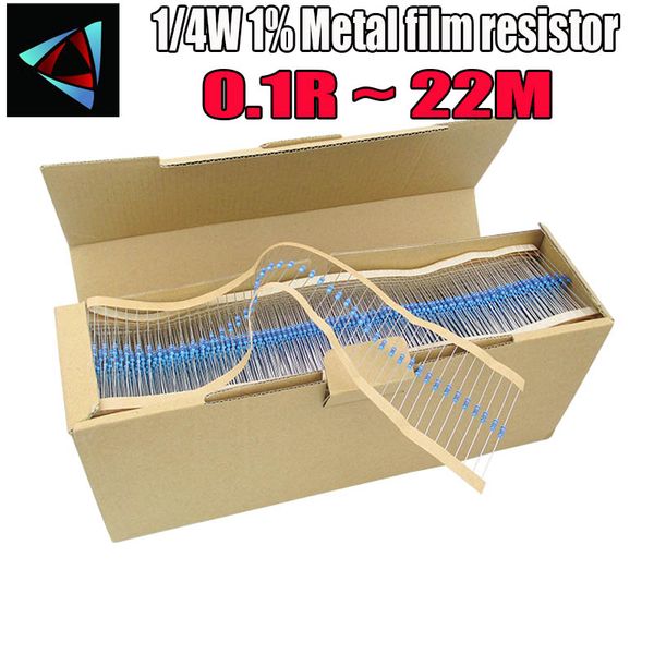 

5000pcs 1/4w 1% metal film resistor 0.1r ~ 22m 100r 220r 330r 1k 1.5k 2.2k 3.3k 4.7k 10k 22k 47k 100k 0.22 0.33 0.47 18m 22m ohm