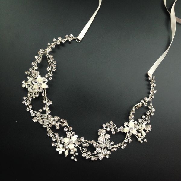 rhinestone and crystal bridal crown handmade headband tiaras floral hair vine wedding head piece hair accessories, Golden;white
rhinestone and crystal bridal crown handmade headband tiaras floral hair vine wedding head piece hair accessories, Golden;white