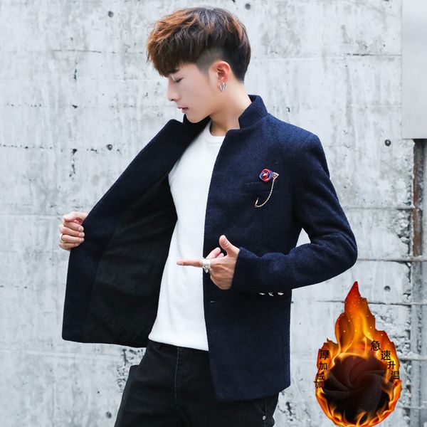 2019 men with velvet cloth small business suit thickening fall and winter collar cultivate one's morality short paragraph a suit, White;black
2019 men with velvet cloth small business suit thickening fall and winter collar cultivate one's morality short paragraph a suit, White;black