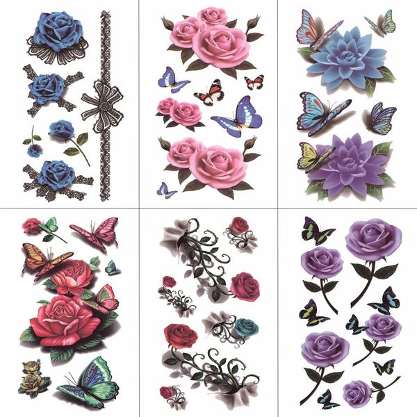 hxman flower butterfly temporary tattoos for women hand tattoo sticker body art waterproof arm fake tatoo 10.5x6cm p-004
hxman flower butterfly temporary tattoos for women hand tattoo sticker body art waterproof arm fake tatoo 10.5x6cm p-004