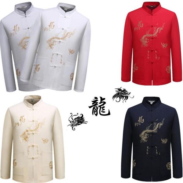 5colors dragon male clothes tangsuit traditional chinese clothing for men wushu standing collar shirt hanfu dropshopping, Red
5colors dragon male clothes tangsuit traditional chinese clothing for men wushu standing collar shirt hanfu dropshopping, Red