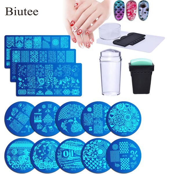 biutee 13pcs plates +2 stamper scraper set nail stamping plates flower geometry nature series nail template stamp art tools
biutee 13pcs plates +2 stamper scraper set nail stamping plates flower geometry nature series nail template stamp art tools