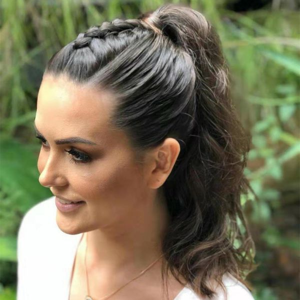 new arrival human hair ponytail clip on natural wave brown brazilian virgin hair natural wavy pony tail hair extension #4 meddium brown 140g, Black
new arrival human hair ponytail clip on natural wave brown brazilian virgin hair natural wavy pony tail hair extension #4 meddium brown 140g, Black