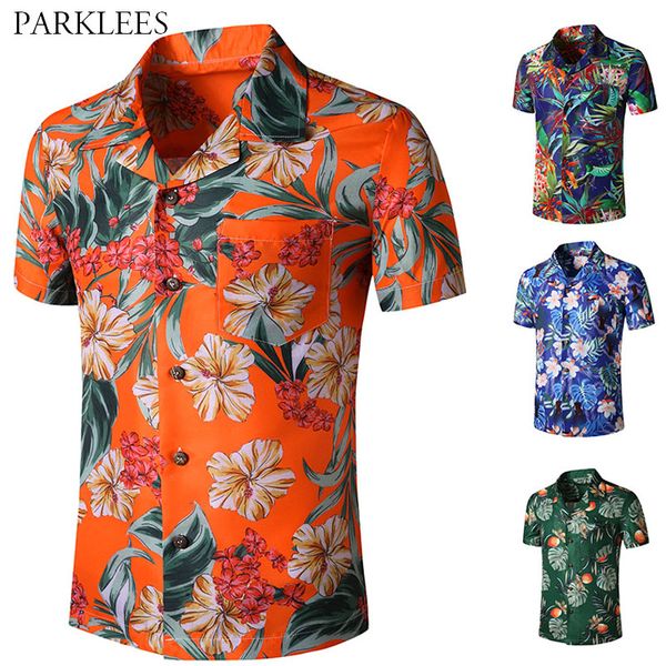 men summer hawaiian shirt 2020 floral printed shirt for men beach holiday vacation chemise homme casual loose mens short sleeve, White;black
men summer hawaiian shirt 2020 floral printed shirt for men beach holiday vacation chemise homme casual loose mens short sleeve, White;black