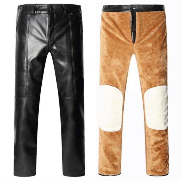 men's pants heavyweight leather men winter warm pu trousers large size wool liner thicker 5xl, Black
men's pants heavyweight leather men winter warm pu trousers large size wool liner thicker 5xl, Black