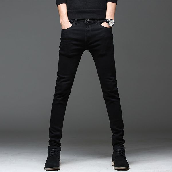 men's jeans 2021 casual slim black straight pencil pants fashion street tight denim trousers, Blue
men's jeans 2021 casual slim black straight pencil pants fashion street tight denim trousers, Blue