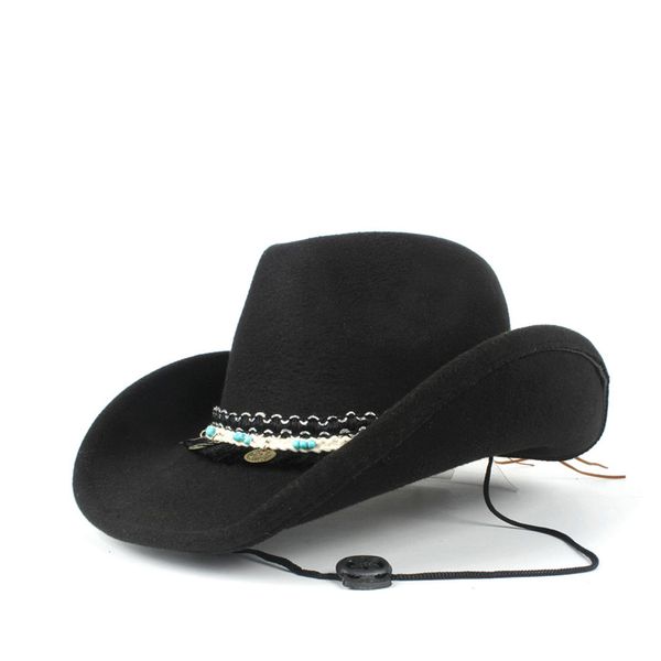 women tassel wool hollow western cowboy hat roll-up brim lady outblack sombrero hombre jazz cap wind rope size 56-58cm, Blue;gray
women tassel wool hollow western cowboy hat roll-up brim lady outblack sombrero hombre jazz cap wind rope size 56-58cm, Blue;gray