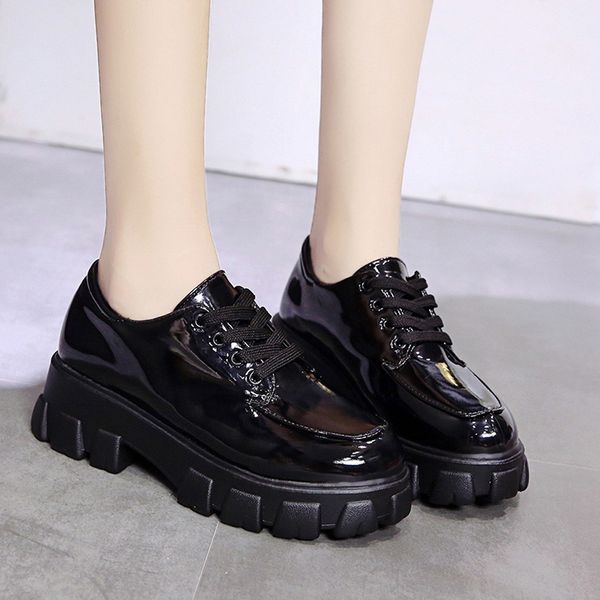 2019 new autumn comfy shoes for women maternity shoes mirror footwear female thick heel low-schoenen scarpe, Black
2019 new autumn comfy shoes for women maternity shoes mirror footwear female thick heel low-schoenen scarpe, Black