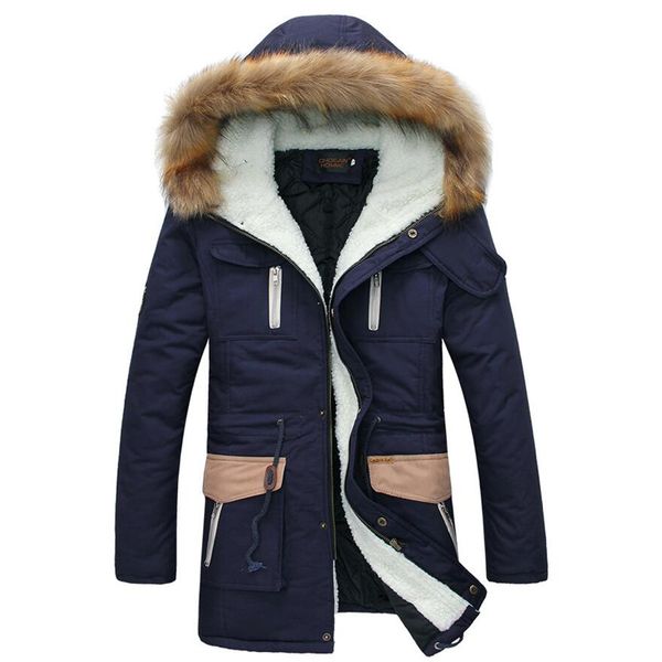2015 new fashion keep warm long coat mens winter jackets and coats thick fur collar winter coat men trend hooded parka, Black
2015 new fashion keep warm long coat mens winter jackets and coats thick fur collar winter coat men trend hooded parka, Black