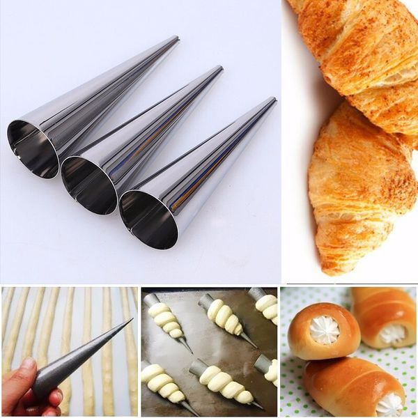 baking & pastry tools supplies 5pcs diy cones stainless steel spiral baked croissants tubes horn roll cake mold bakeware
baking & pastry tools supplies 5pcs diy cones stainless steel spiral baked croissants tubes horn roll cake mold bakeware