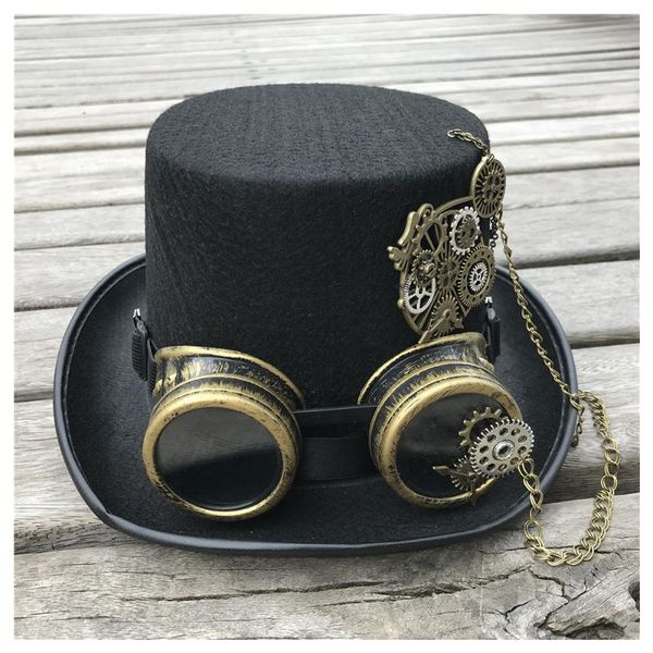 wide brim hats 2021 fashion men women retro handmade steampunk hat with gear glasses stage magic cosplay size 57cm, Blue;gray
wide brim hats 2021 fashion men women retro handmade steampunk hat with gear glasses stage magic cosplay size 57cm, Blue;gray