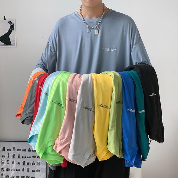 14 colors summer letter printed shirt homme oversized mens clothing green t shirts for men streetwear japanese harajuku tee, White;black
14 colors summer letter printed shirt homme oversized mens clothing green t shirts for men streetwear japanese harajuku tee, White;black