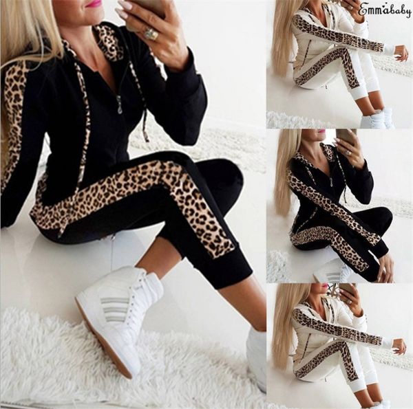 leopard panelled womens designer tracksuits fleece slim solid color long sleeved hooded zipper sports womens fashion tracksuits, White
leopard panelled womens designer tracksuits fleece slim solid color long sleeved hooded zipper sports womens fashion tracksuits, White