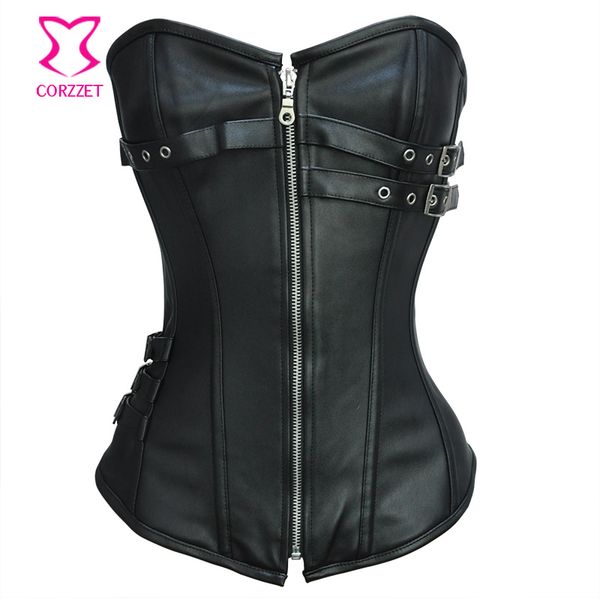 gothic black buckled leather steel boned corset corselet feminino espartilhos plus size corsets and bustiers steampunk clothing, Black;white
gothic black buckled leather steel boned corset corselet feminino espartilhos plus size corsets and bustiers steampunk clothing, Black;white