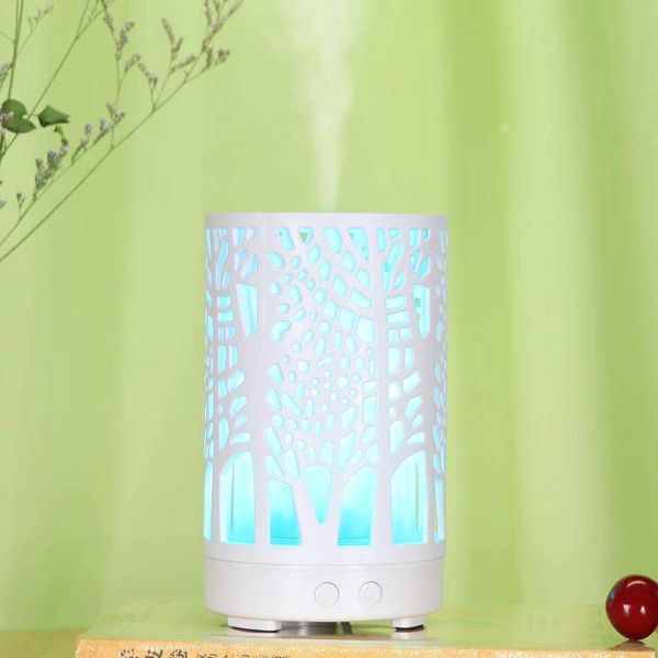 200ml New Aroma Diffuser Purifier Air Humidifier Colorful Light Hollow Incense Machine Warm Night Branch Noiseless