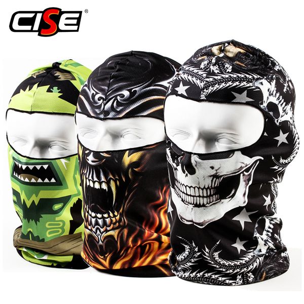 

3d skull balaclava motorcycle full face mask hats helmet windproof breathable paintball snowboard ski shield anti-uv sun