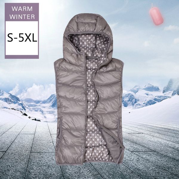 s-5xl autumn winter women down vest warm casual hooded sleeveless vest jacket plus size ultra light sleeveless down jackets, Black;white
s-5xl autumn winter women down vest warm casual hooded sleeveless vest jacket plus size ultra light sleeveless down jackets, Black;white
