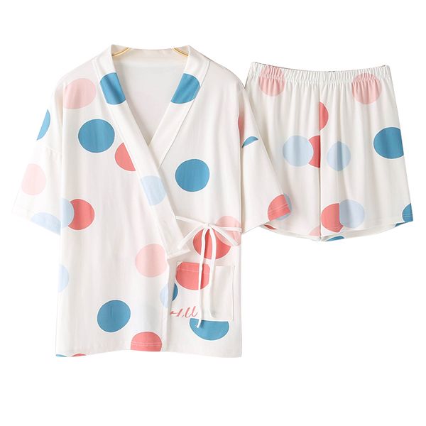 bzel summer pajamas set for mujer v-neck short sleeve sleepwear cotton kawaii women nighty cartoon color dot underwear, Black;red
bzel summer pajamas set for mujer v-neck short sleeve sleepwear cotton kawaii women nighty cartoon color dot underwear, Black;red