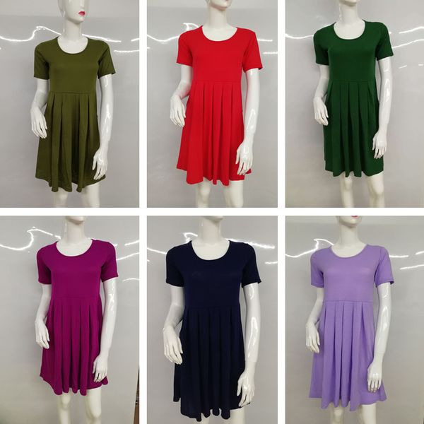 summer short skirt solid color casual casual dresses pleated round neck short-sleeved dress big swing women's clothing 226, Black;gray
summer short skirt solid color casual casual dresses pleated round neck short-sleeved dress big swing women's clothing 226, Black;gray