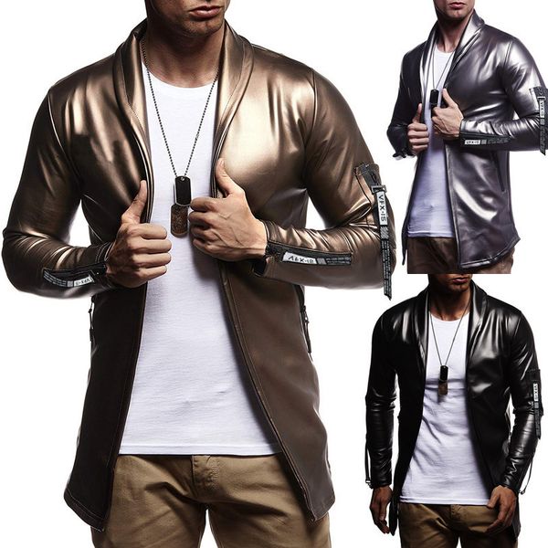 chtengiber high street men's leather jacket veste homme slim fit casual cardigan overcoat brand biker jackets hombre chaqueta, Black;brown
chtengiber high street men's leather jacket veste homme slim fit casual cardigan overcoat brand biker jackets hombre chaqueta, Black;brown