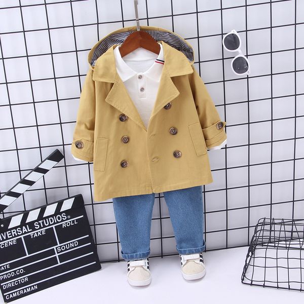 2019 autumn winter baby boys clothing sets casual children cotton blouse hooded trench pants 3pcs kids sport suit infant costume, White
2019 autumn winter baby boys clothing sets casual children cotton blouse hooded trench pants 3pcs kids sport suit infant costume, White