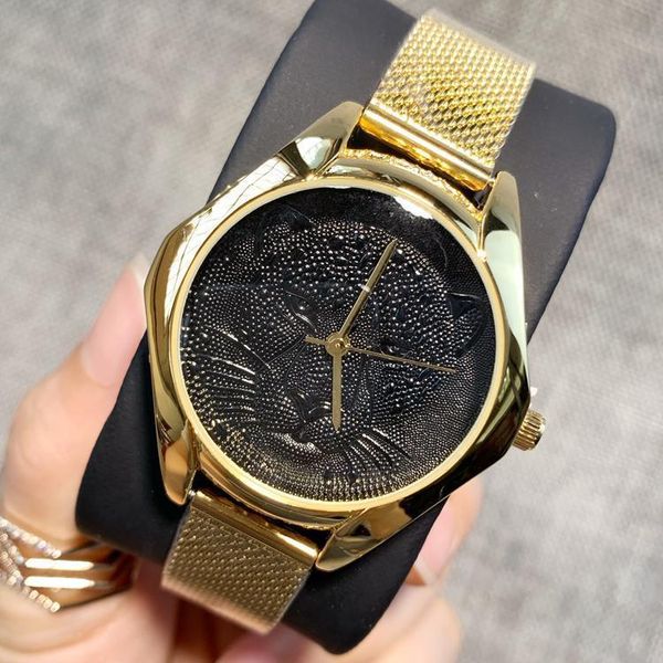 2020 fashion lady watches women watch leopard dial stainless steel yellow gold bracelet wristwatches luxury watches nice casual new female, Slivery;brown
2020 fashion lady watches women watch leopard dial stainless steel yellow gold bracelet wristwatches luxury watches nice casual new female, Slivery;brown
