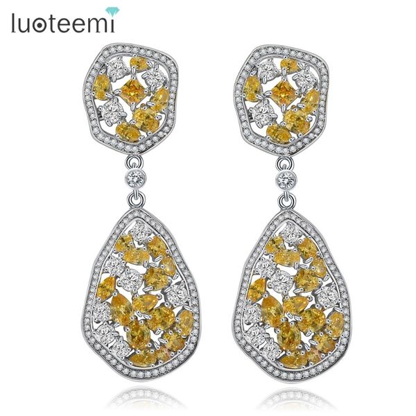 luoteemi big teardrop square cz crystal long irregular round pendant earrings boucle d'oreille party wedding jewelry for women, Golden
luoteemi big teardrop square cz crystal long irregular round pendant earrings boucle d'oreille party wedding jewelry for women, Golden