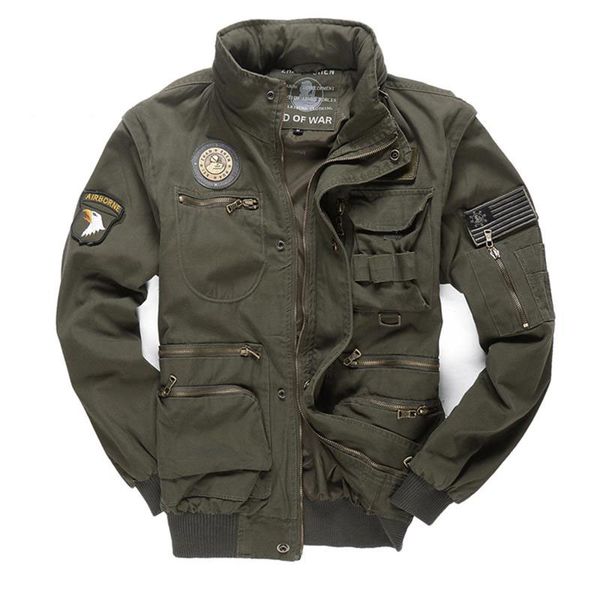 jacket men spring autumn pilot multi pocket tactical style flight coat hooded windbreaker army male bomber jacket men, Black;brown
jacket men spring autumn pilot multi pocket tactical style flight coat hooded windbreaker army male bomber jacket men, Black;brown