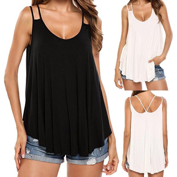 women's tank ladies loose casual o-neck pleated sleeveless, White
women's tank ladies loose casual o-neck pleated sleeveless, White