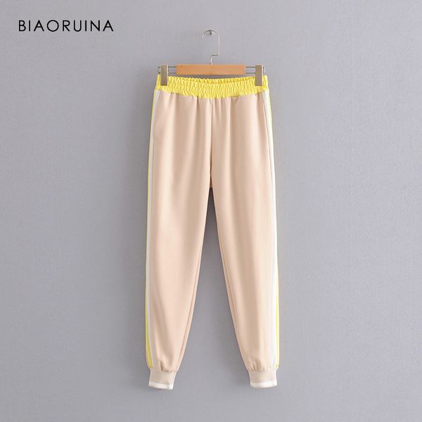 biaoruina women casual side striped ankle-length pant female fashion all-match pant active wear girls mid waist harem trousers, Black;white
biaoruina women casual side striped ankle-length pant female fashion all-match pant active wear girls mid waist harem trousers, Black;white