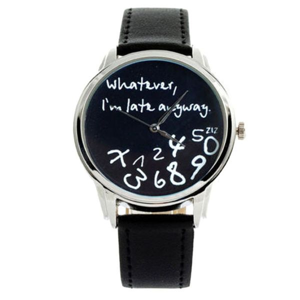 2019 watches women leather bracelet watch whatever i am late anyway letter quartz wrist watches montres, Slivery;brown
2019 watches women leather bracelet watch whatever i am late anyway letter quartz wrist watches montres, Slivery;brown