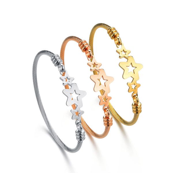 trendy pentagram braided mesh charm bracelets gold silver stainless steel open men women star cuff bracelets bangles pulsera, Golden;silver
trendy pentagram braided mesh charm bracelets gold silver stainless steel open men women star cuff bracelets bangles pulsera, Golden;silver