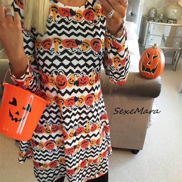 new arrival 2019 cute print halloween dress vintage casual long sleeve women mini dress, Black;gray
new arrival 2019 cute print halloween dress vintage casual long sleeve women mini dress, Black;gray