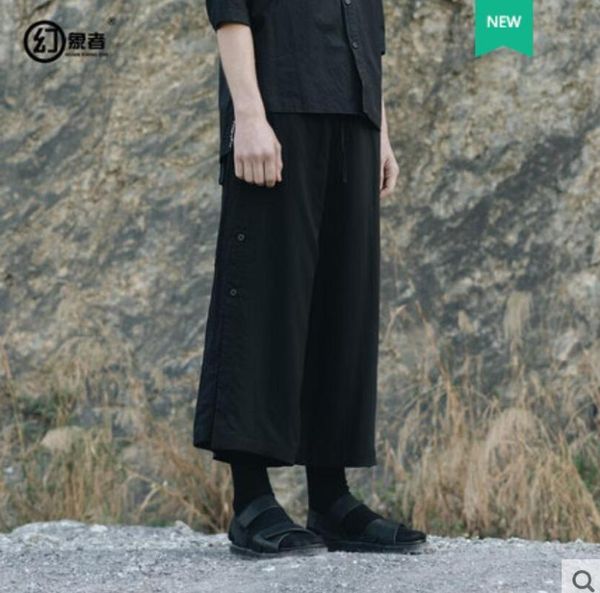 27-46 new 2019 men's clothing gd hair stylist original designer linen wide leg pants plus size costumes, Black
27-46 new 2019 men's clothing gd hair stylist original designer linen wide leg pants plus size costumes, Black