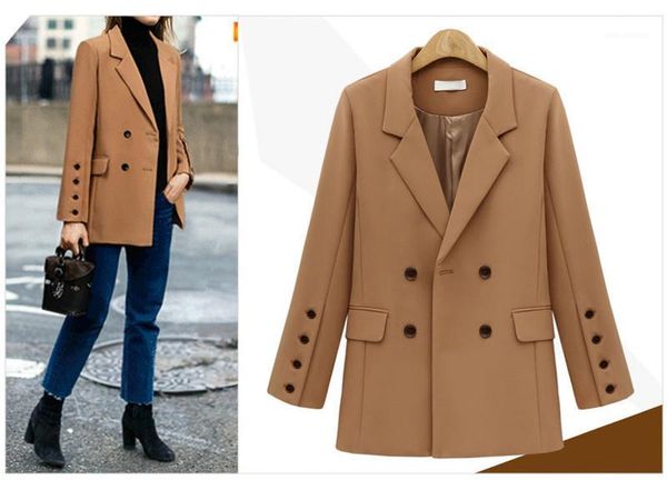 breasted clothes spring autumn business suits designer womens blazer button decoration shoulder pads fashion double, White;black
breasted clothes spring autumn business suits designer womens blazer button decoration shoulder pads fashion double, White;black