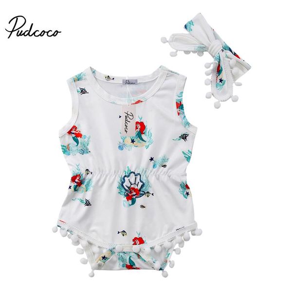 pudcoco newborn baby girl clothes mermaid print tassel sleeveless romper jumpsuit headband outfits set baby summer clothing, Blue
pudcoco newborn baby girl clothes mermaid print tassel sleeveless romper jumpsuit headband outfits set baby summer clothing, Blue