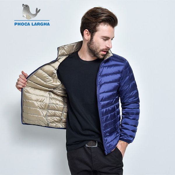 2018 brand autumn winter light down jacket men's fashion hooded short double-sided wear ultra-thin lightweight youth slim coat, Black
2018 brand autumn winter light down jacket men's fashion hooded short double-sided wear ultra-thin lightweight youth slim coat, Black