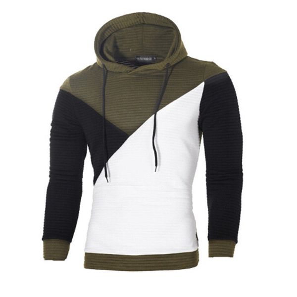 мода мужчины тонкий hoodie цвет блокировка лоскутная теплая толстовка с капюшоном осень зима army green трикотажные топы streetwear, Black
мода мужчины тонкий hoodie цвет блокировка лоскутная теплая толстовка с капюшоном осень зима army green трикотажные топы streetwear, Black