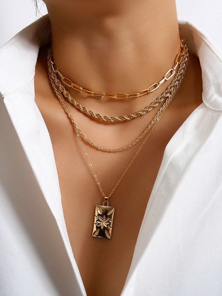 punk multilayer thick gold silver color choker necklace collar vintage printed tag square pendant necklace women/men jewelry
punk multilayer thick gold silver color choker necklace collar vintage printed tag square pendant necklace women/men jewelry