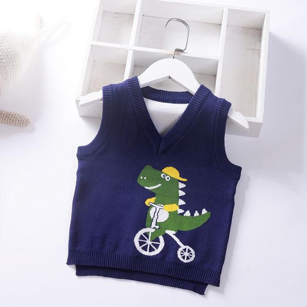 2019 autumn baby boy v-neck knit vest kids pullover sweaters vest children clothing sleeveless cartoon dinosaur spring boys coat, Blue
2019 autumn baby boy v-neck knit vest kids pullover sweaters vest children clothing sleeveless cartoon dinosaur spring boys coat, Blue