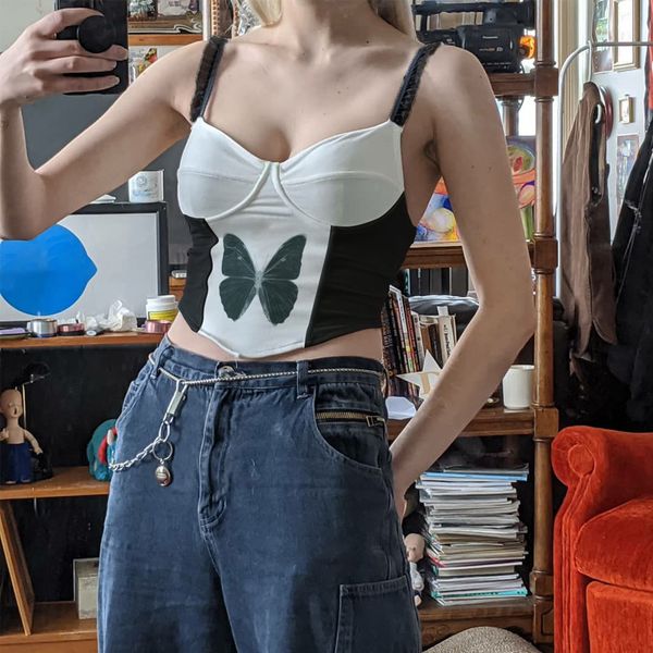 tank women white 2020 summer butterfly casual fitness short vest candy colors knitted off shoulder crop women
tank women white 2020 summer butterfly casual fitness short vest candy colors knitted off shoulder crop women