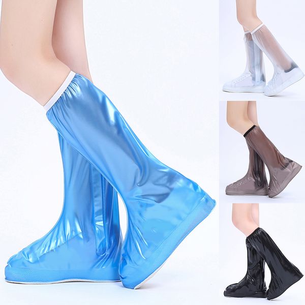 waterproof rain reusable shoes cover slip-resistant zipper rain boots overshoes black blue blue high shoes cover, White;pink
waterproof rain reusable shoes cover slip-resistant zipper rain boots overshoes black blue blue high shoes cover, White;pink