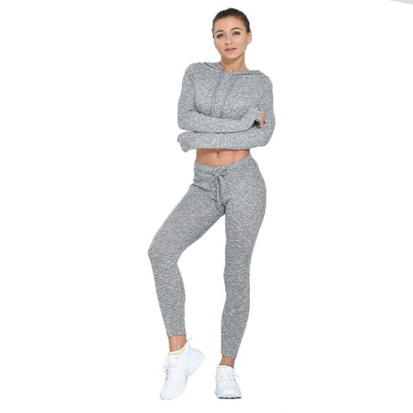 exposed navel fitness suit two-piece female sports quick-drying was thin training clothes yoga clothes women tracksuit, Gray
exposed navel fitness suit two-piece female sports quick-drying was thin training clothes yoga clothes women tracksuit, Gray